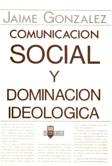 Cubierta para Comunicación social y dominación  ideológica